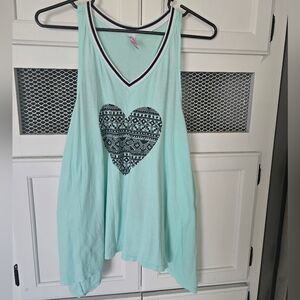 ⭐️No Boundaries Green Graphic Relaxed Tank Top